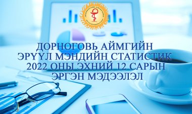 ДОРНОГОВЬ АЙМГИЙН ЭРҮҮЛ МЭНДИЙН 2022 ОНЫ  ЭХНИЙ  12 САРЫН МЭДЭЭЛЭЛ